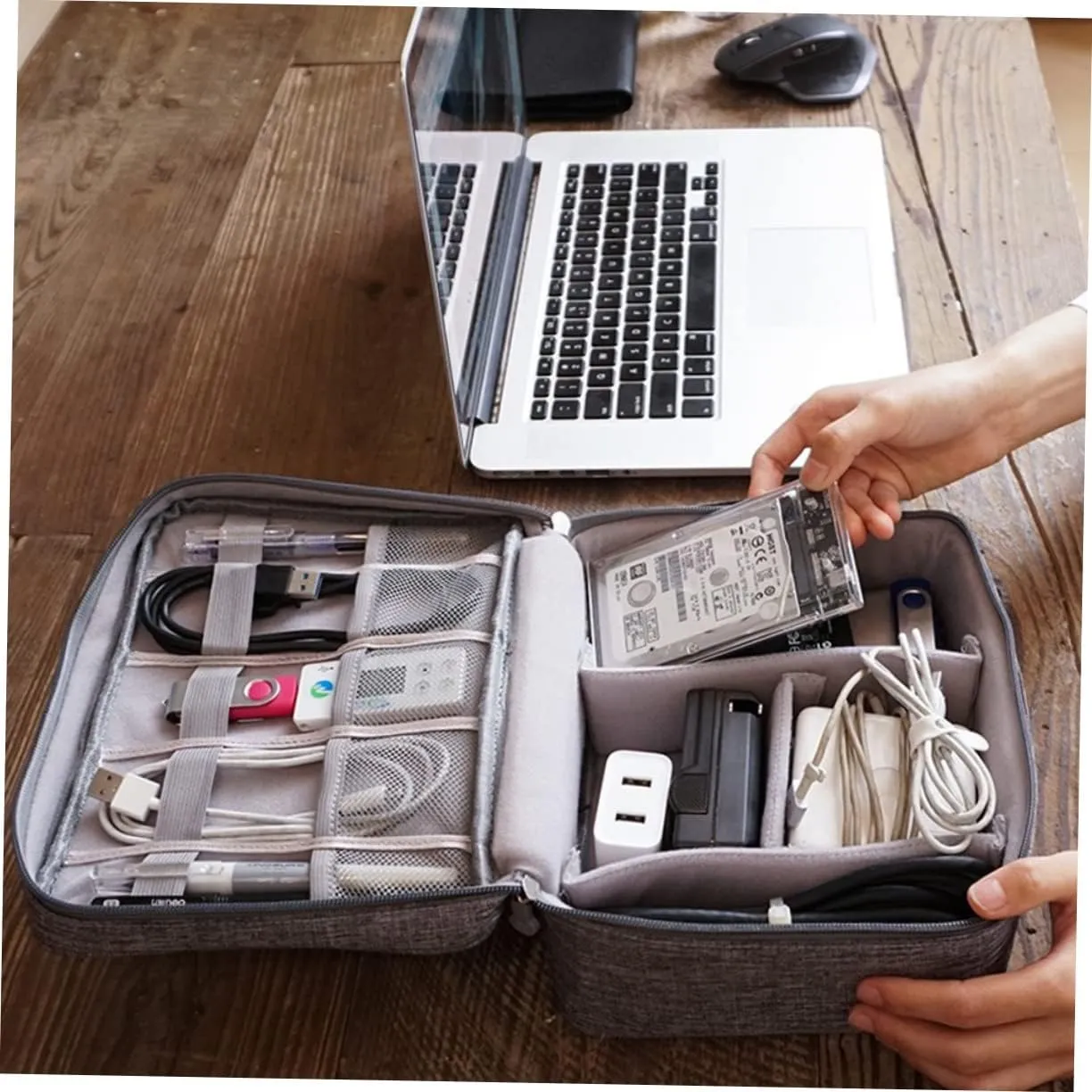 Cable Management Bag Travel Storage Bag Kit for Electronics Accessories Power Bank Cables