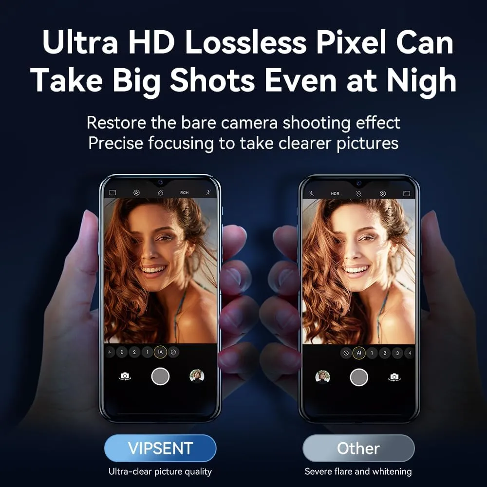 Camera Lens Protector for iPhone 15 / iPhone 14 6.1"  iPhone 15 Plus/iPhone 14 Plus 6.7" ,9H Tempered GlassUltra HD, Scratch Resistance Easy to InstallCase Friendly[Does not Affect Night Shots] 3-Pack