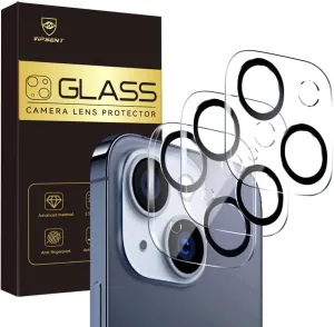 Camera Lens Protector for iPhone 15 / iPhone 14 6.1"  iPhone 15 Plus/iPhone 14 Plus 6.7" ,9H Tempered GlassUltra HD, Scratch Resistance Easy to InstallCase Friendly[Does not Affect Night Shots] 3-Pack
