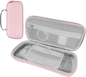 Carrying Case for Asus Rog Ally X 2024, Portable Hard Shell Pouch Travel Bag Shockproof Protective Cover Hard Shell with Inner Pocket for ASUS ROG Ally X Accessories (Pink)