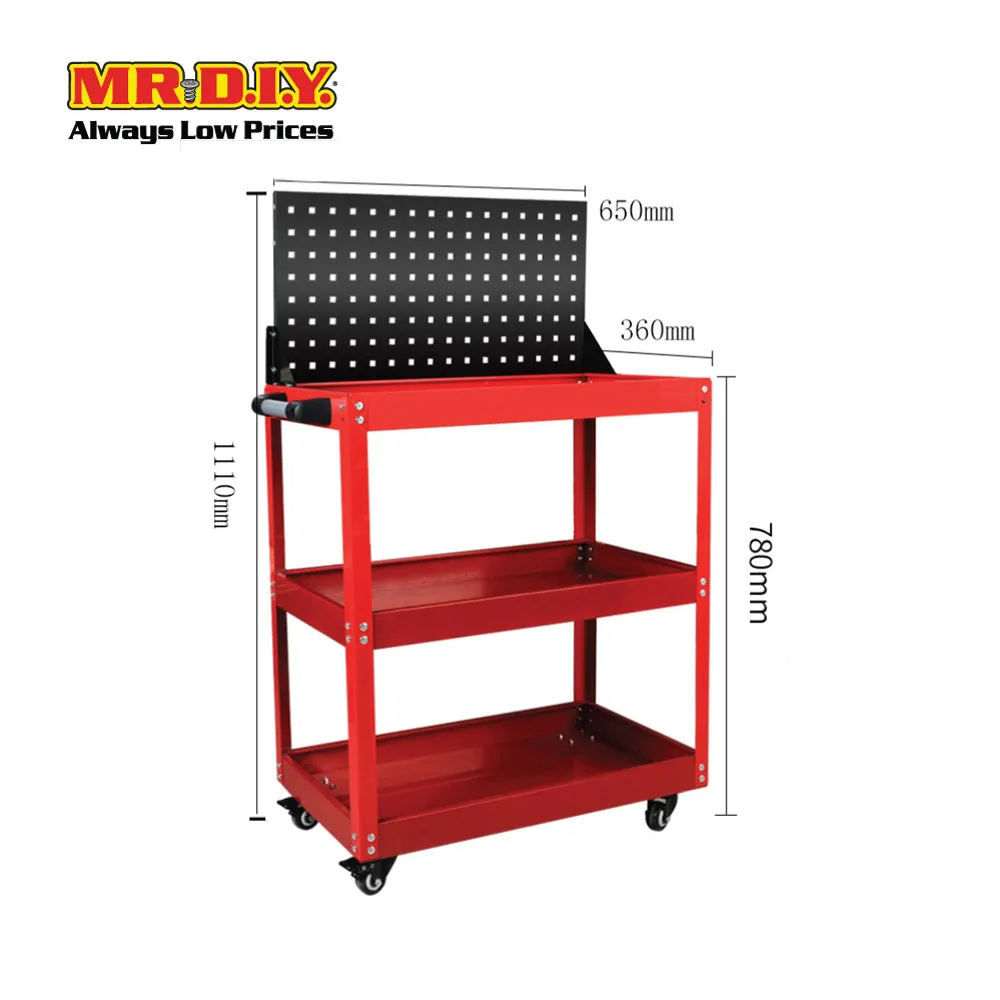Cart Trolley With Tool Rack Storage Panel