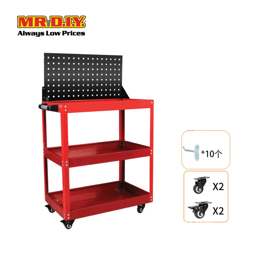 Cart Trolley With Tool Rack Storage Panel