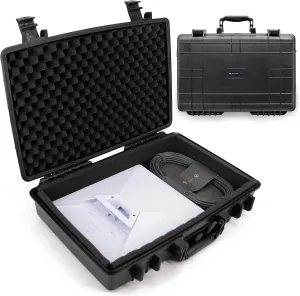 CASEMATIX Travel Case Compatible with Starlink Mini Internet Kit, Mount, Cables, & More Starlink Mini Accessories- Waterproof Case Fits Star Link Mini Portable Satellite and Laptop Computers