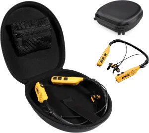 CaseSack Case for DEWALT Neckband Headphones and 2-in-1 Neckband Headphones w/Built-in Speakers (Black)