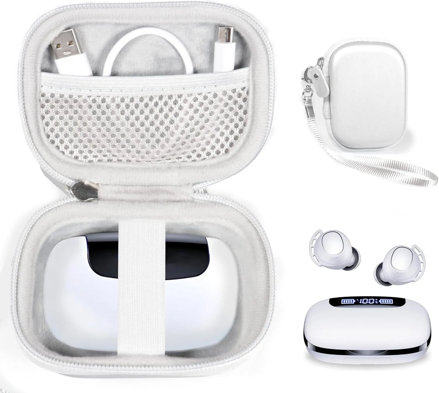CaseSack Case for TAGRY Headphones,120H Playtime Ear Buds (White)