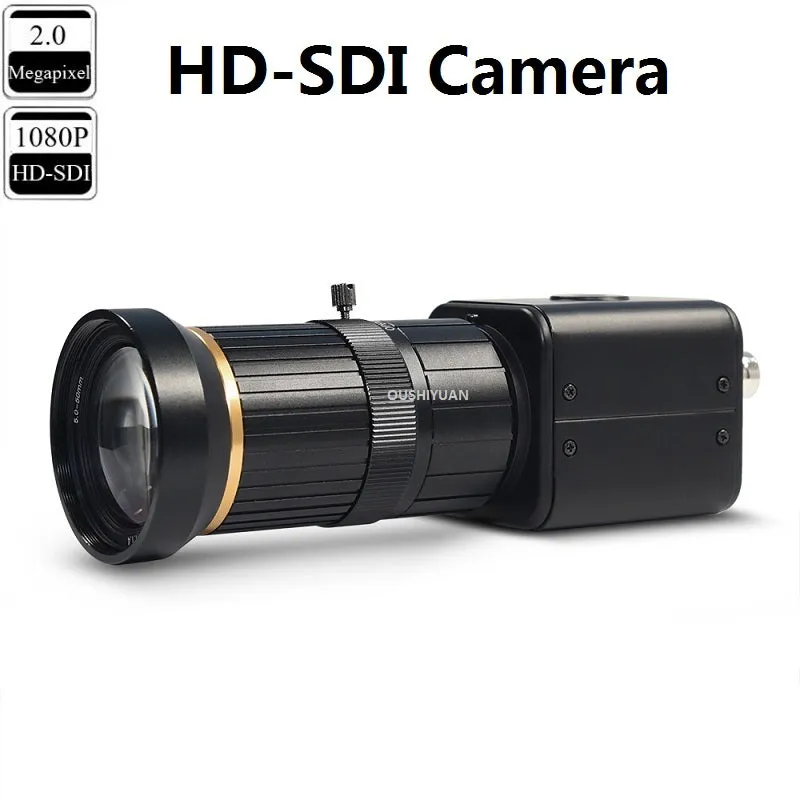 CCTV Digital Security camera Industrial HD-SDI 2.0MP 1080P Zoom Lens 5-50mm Security Box SDI Cam no compression low loss real-time transmission used for Live stream industrial video art