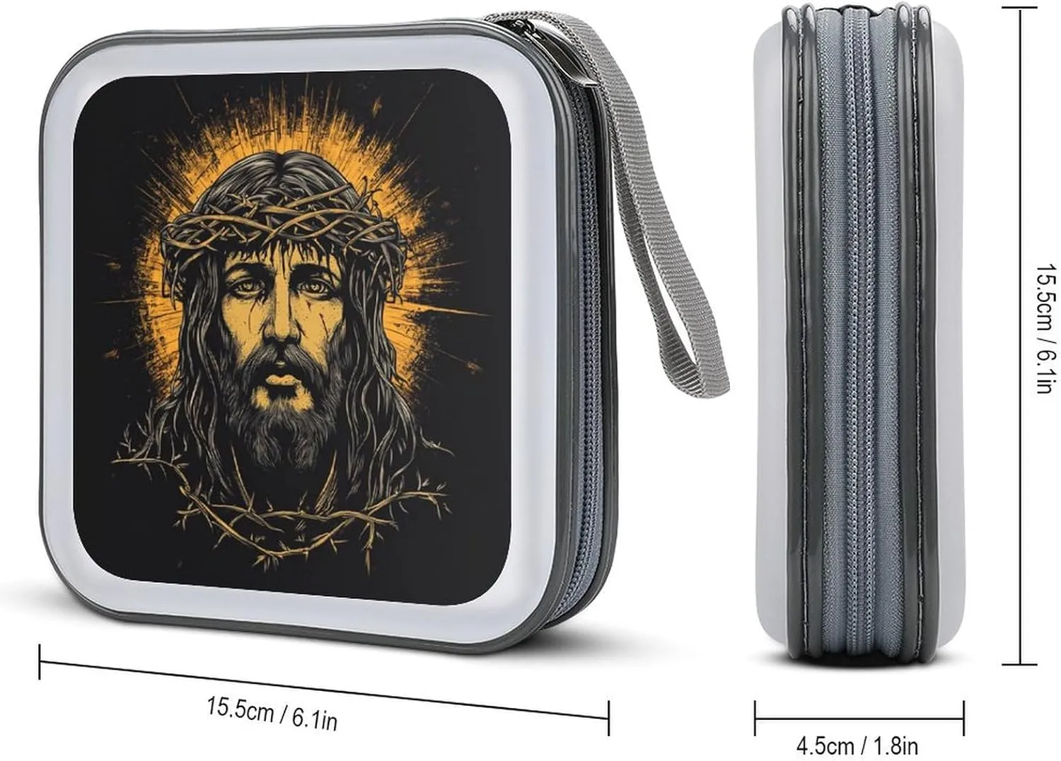 Christian Jesus CD Case DVD Storage Case Portable