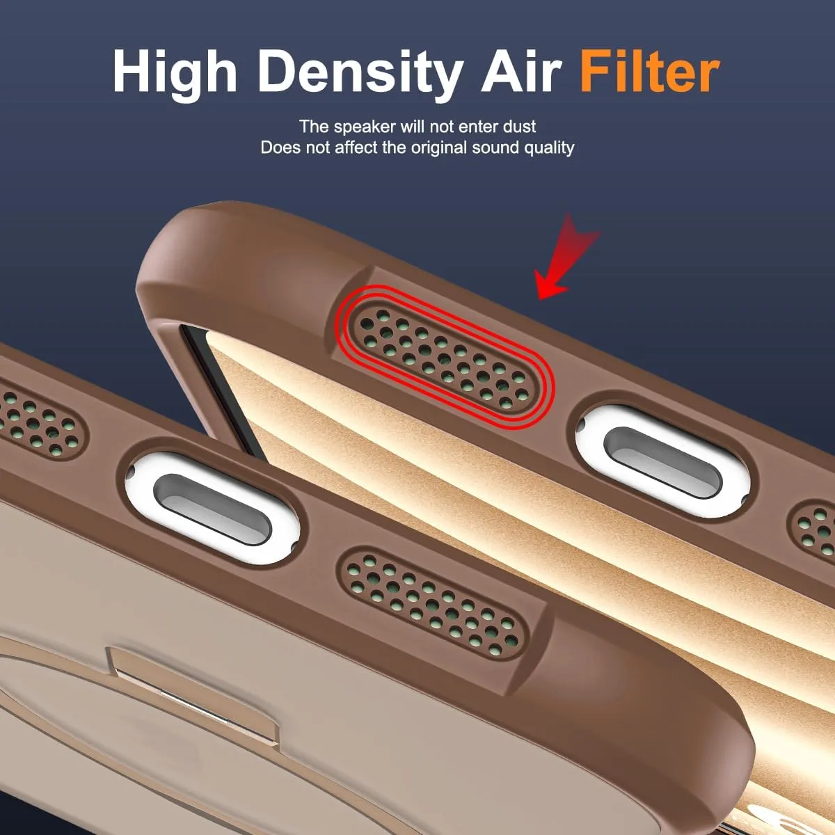 Compatible with iPhone 16 Case with Invisible Magnetic O-Ring Stand Military-Grade Translucent Case for iPhone 16 6.1" [Compatible with Mag-Safe][Great Grip Feeling],Desert Brown