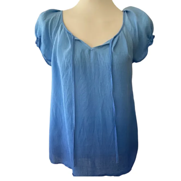 Cool Summer Blue Ombre Top