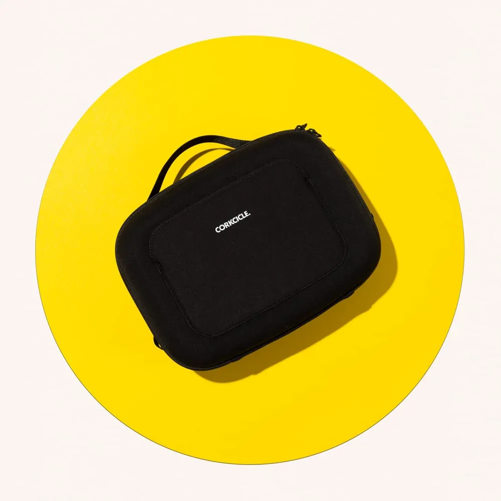 Corkcicle Lunchpod Insulated Lunch Bag, Black Neoprene, 11 x 8.75 x 4  Crush-Proof Lunch Box Holds 16 oz Food Container  Cooler Bag Has Handle for Easy Carrying, Exterior & Interior Pocket