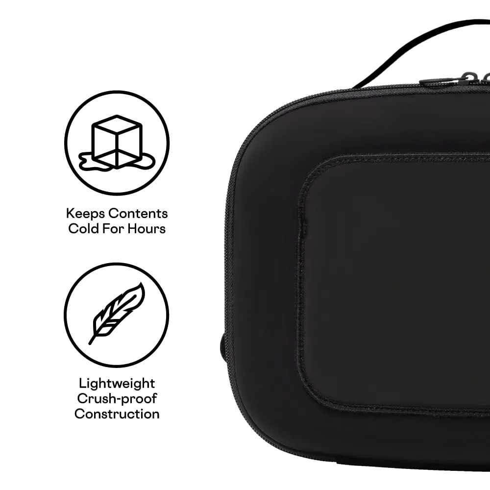 Corkcicle Lunchpod Insulated Lunch Bag, Black Neoprene, 11 x 8.75 x 4  Crush-Proof Lunch Box Holds 16 oz Food Container  Cooler Bag Has Handle for Easy Carrying, Exterior & Interior Pocket