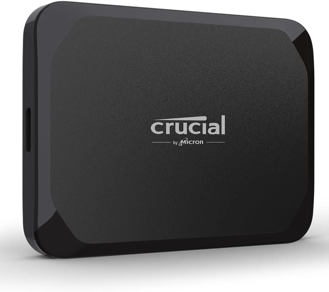 Crucial X9 1TB Portable SSD, Up to 1050MB/s, USB 3.2 USB-C, External Solid State Drive, Compatible with Windows, Mac, & Android, Reliable Storage for Games, Files, & Backups, Black - CT2000X9SSD902