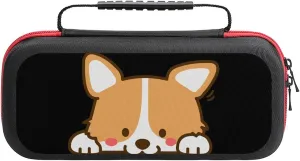 Cute Dog Corgi Carrying Case for Switch Lite Portable Travel Storage Bag for Accessories Games
