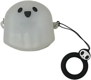 Cute Ghost Shaped Headphone Case, Available in Transparent/White/Black Colors, with Hooks for Easy Carrying, Cover for Samsung Galaxy Buds 2/Pro/FE/Live/2 Pro (Transparent)
