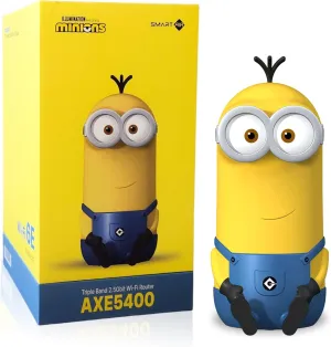 Davolink Minions Kevin Wi-Fi 6E Router - Elevate Your Connectivity Experience in 2024 with High-Speed Performance Gaming Router - Secure Travel WiFi Router