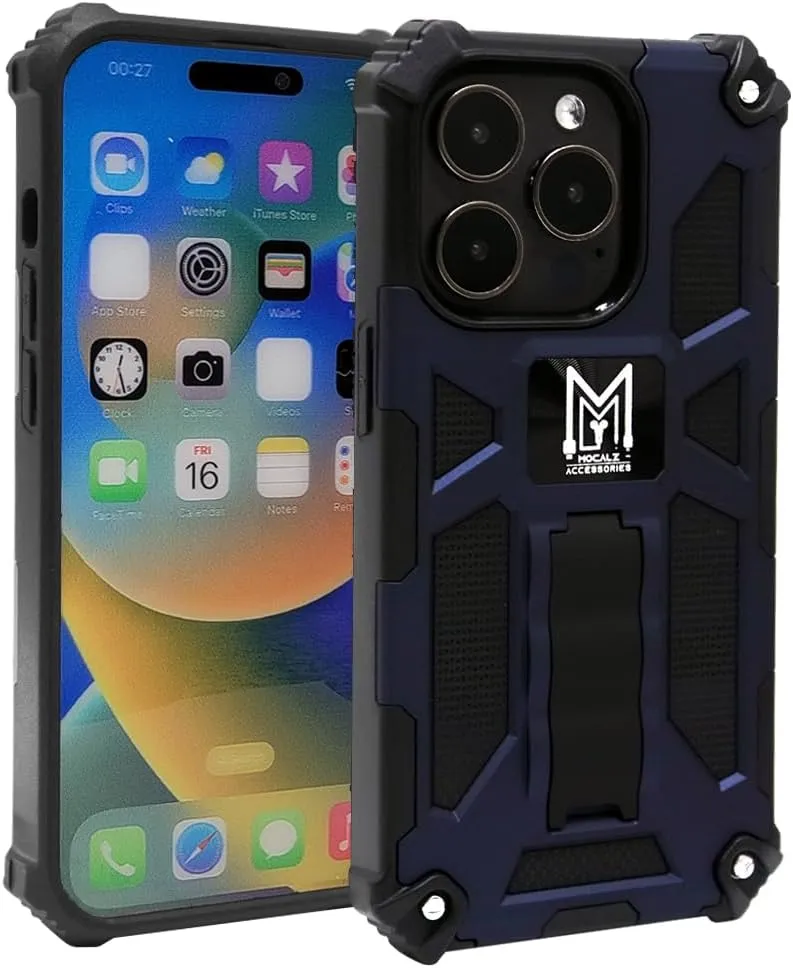 Defender Series I Dual Layer Protective Case with Metal Kickstand Compatible with iPhone 13 Pro | Rugged, Drop-Tested, Shockproof Mobile Cover for iPhone 13 Pro