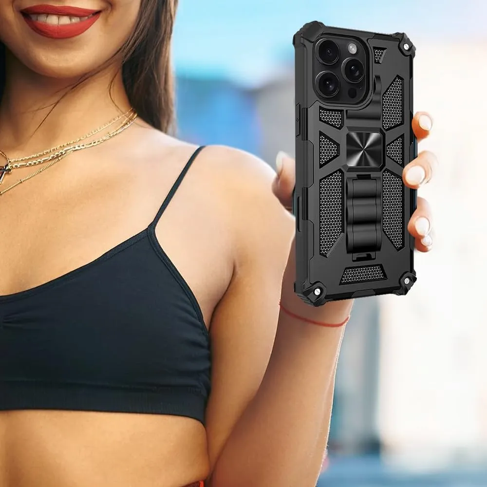 Defender Series I Dual Layer Protective Case with Metal Kickstand Compatible with iPhone 13 | Rugged, Drop-Tested, Shockproof Mobile Cover for iPhone 13