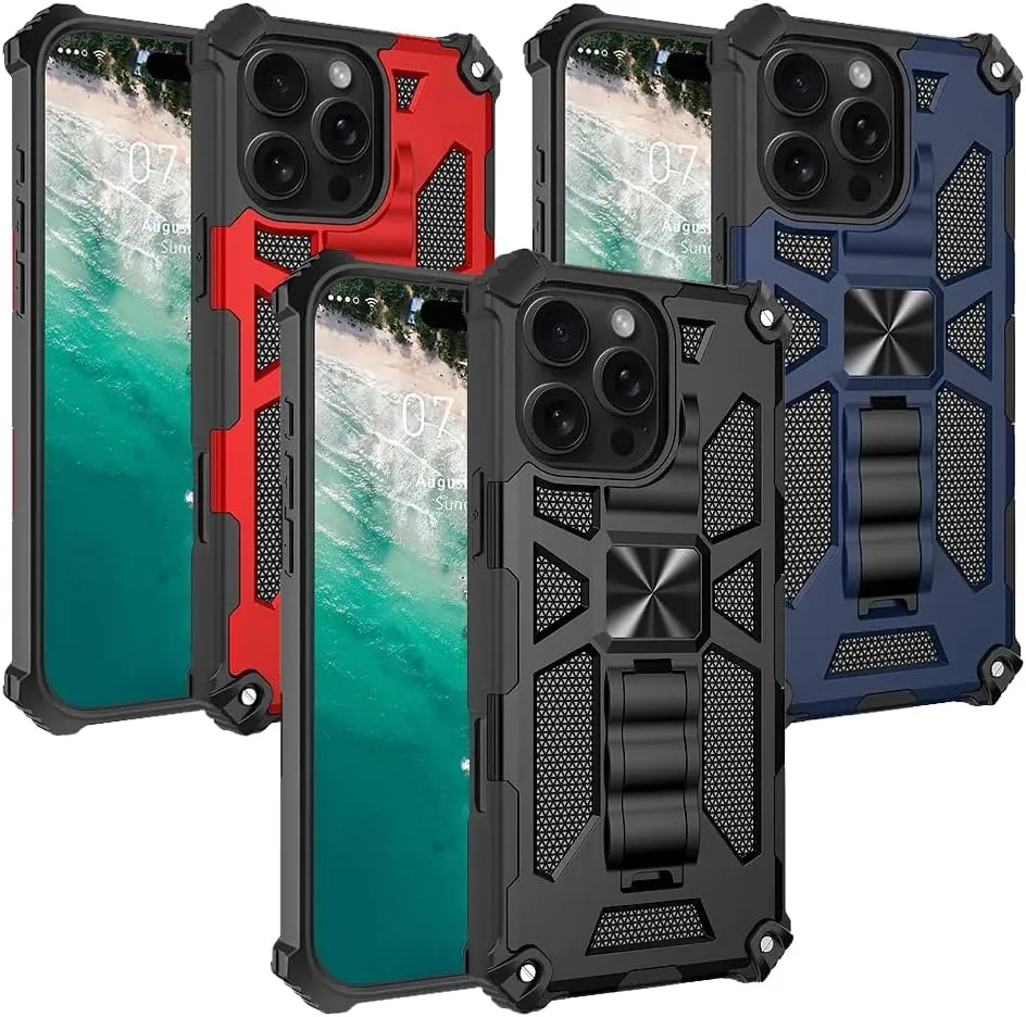 Defender Series I Dual Layer Protective Case with Metal Kickstand Compatible with iPhone 13 | Rugged, Drop-Tested, Shockproof Mobile Cover for iPhone 13