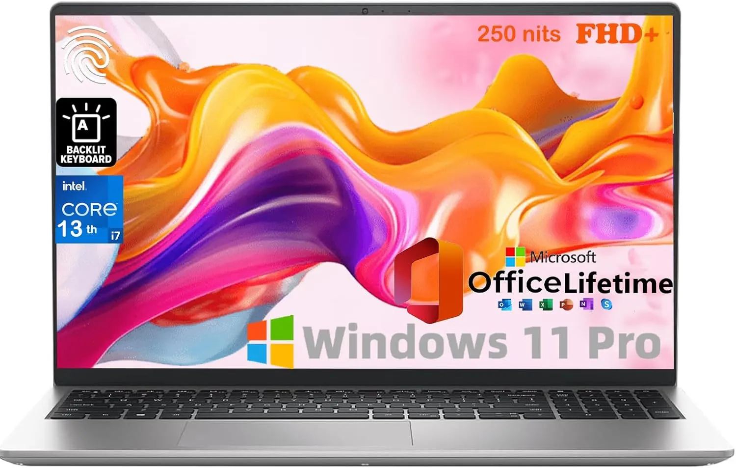 Dell Inspiron-3530 15.6"-FHD Business Laptop - Intel Core i7-1355U Processor, Win 11 Pro & Office 2024, Wi-Fi 6, Backlit Keyboard, Fingerprint Reader, w/Hoouwrd Accessoire(32GB RAM | 1TB SSD)