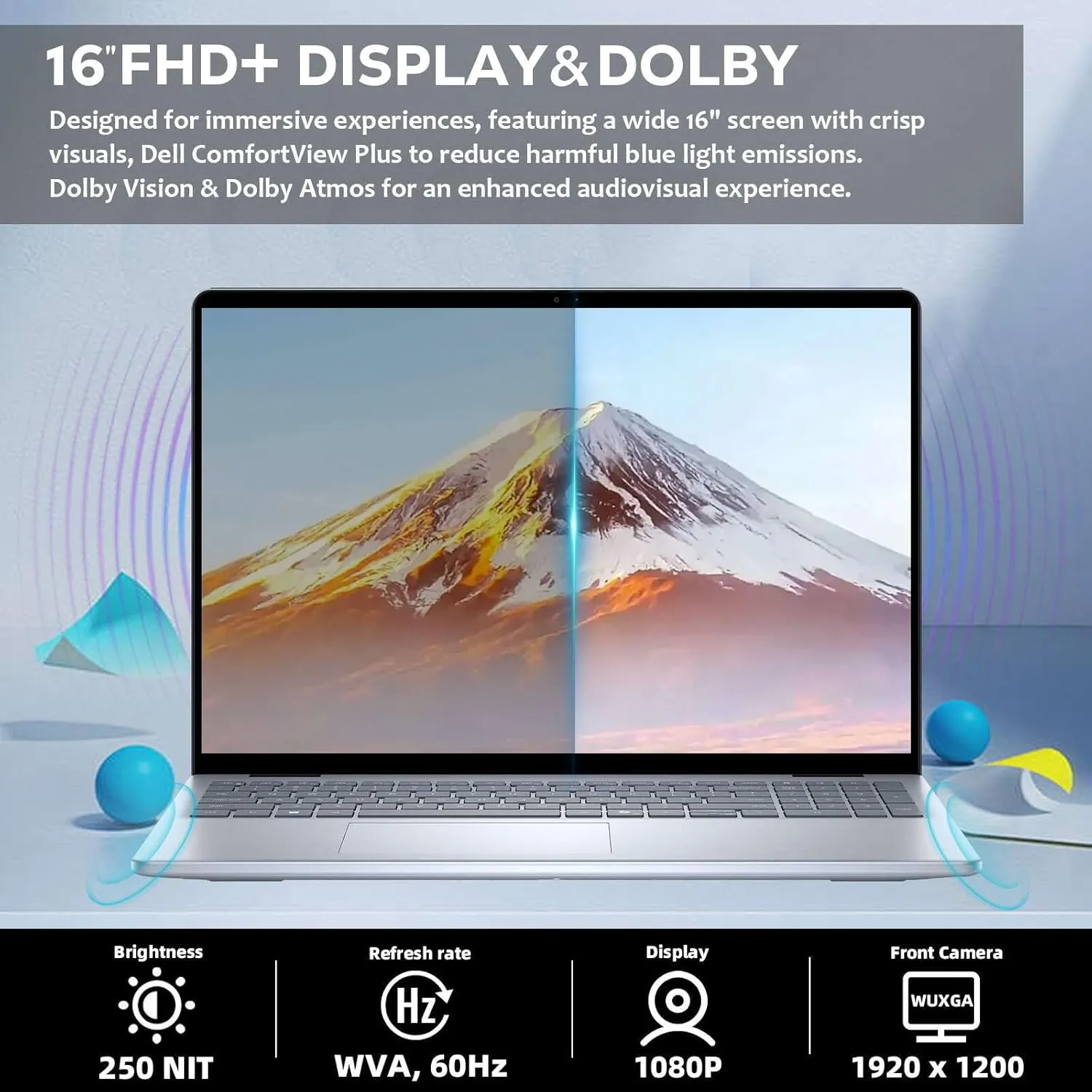 Dell Premium Inspiron-16 AI-Copilot Laptop - w/Office Lifetime& Free CD/DVD Drive  16" FHD Touch Display  Ryzen 7 8840U  Windows 11 Pro  Backlit KB  Fingerprint Reader(64GB DDR5  4TB SSD)