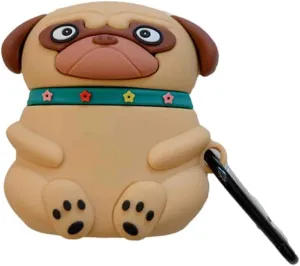 Dog Shape Silicone Headphones Case 3 Pro Earphone Protector Stylish Metal Buckle