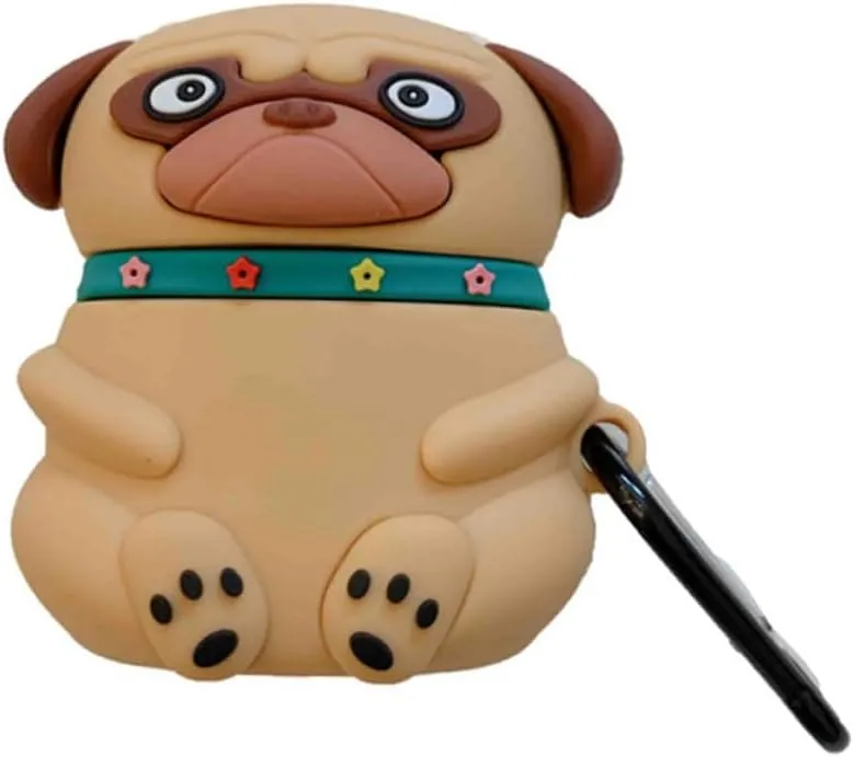 Dog Shape Silicone Headphones Case 3 Pro Earphone Protector Stylish Metal Buckle