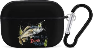 Dont Be A Dumb Bass Earbud Case Bluetooth Headphone Case Full Protective Case with Keychain Compatible with Airpods Pro Black-Style