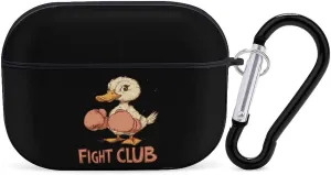 Duck with Boxing Gloves Earbud Case Bluetooth Headphone Case Full Protective Case with Keychain Compatible with Airpods Pro Black-Style