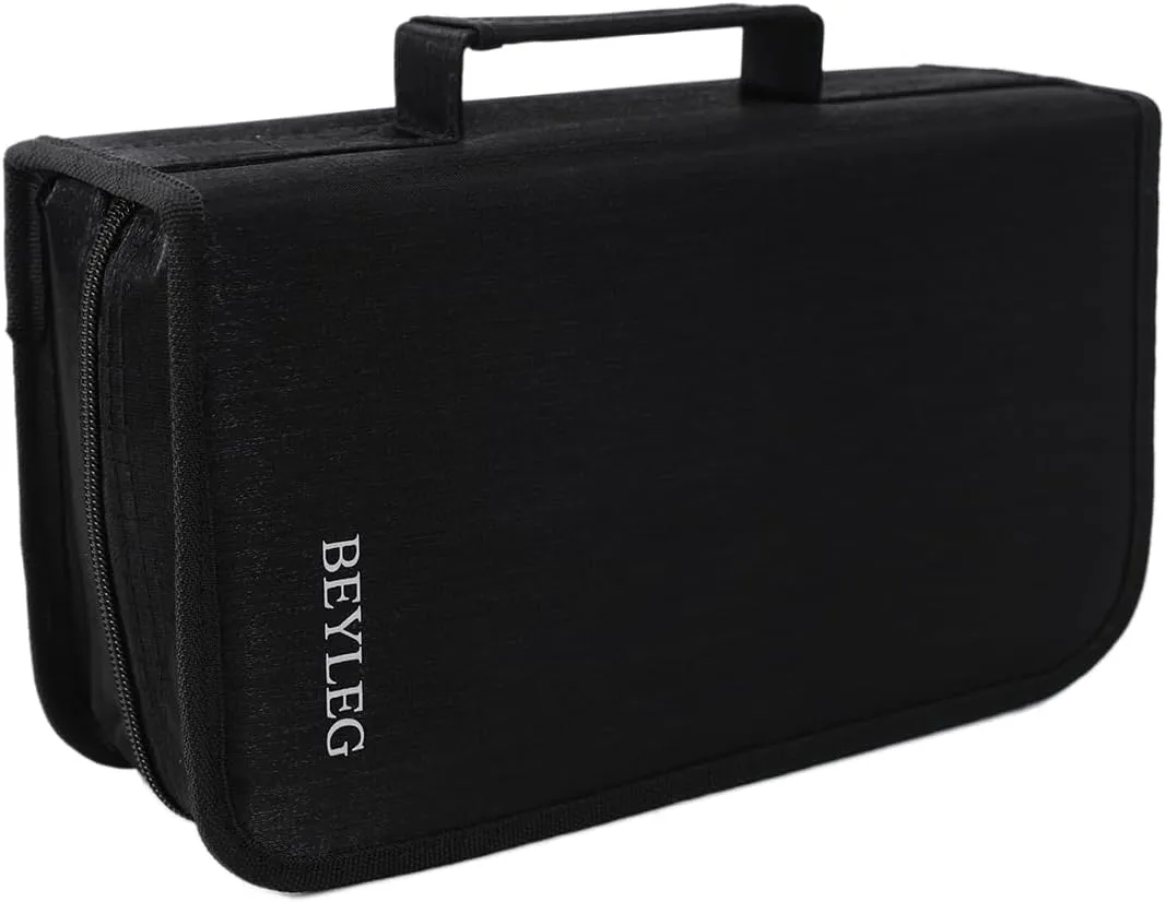 DVD Holders Storage Cases 128 Capacity CD DVD VCD case,CD DVD Wallet Blu-ray Media Case Storage Holder Organizer Wallet Black