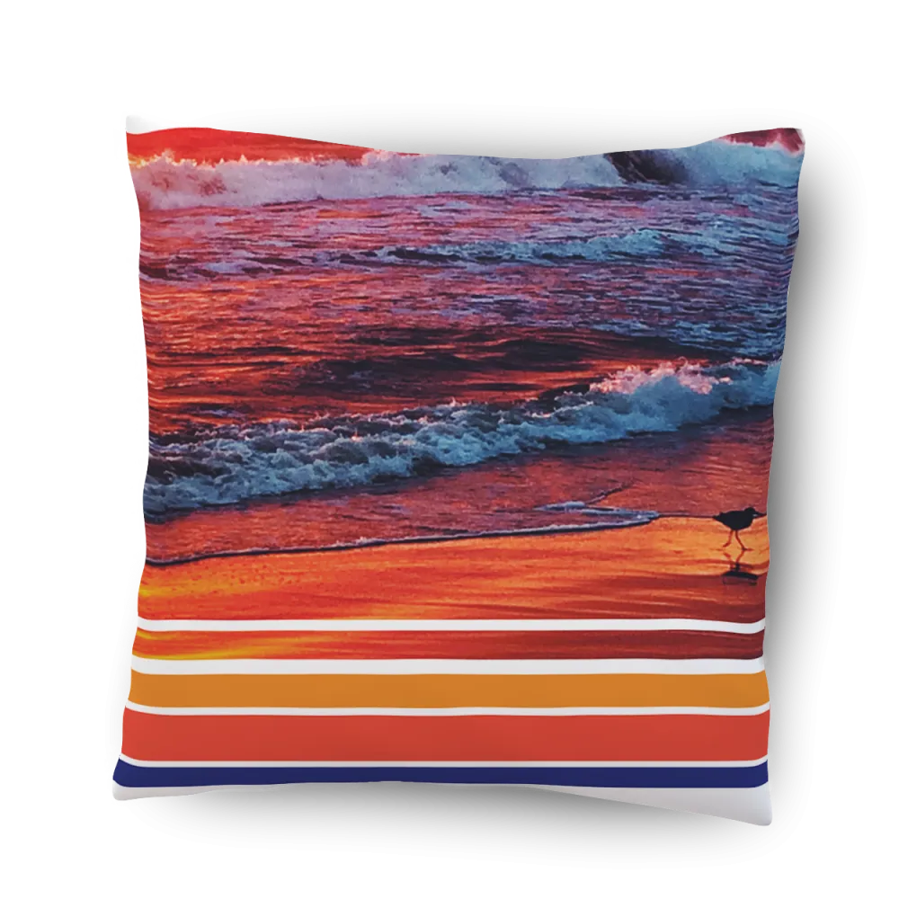 Echo II: Edge of Sunset Indoor or Outdoor Pillow