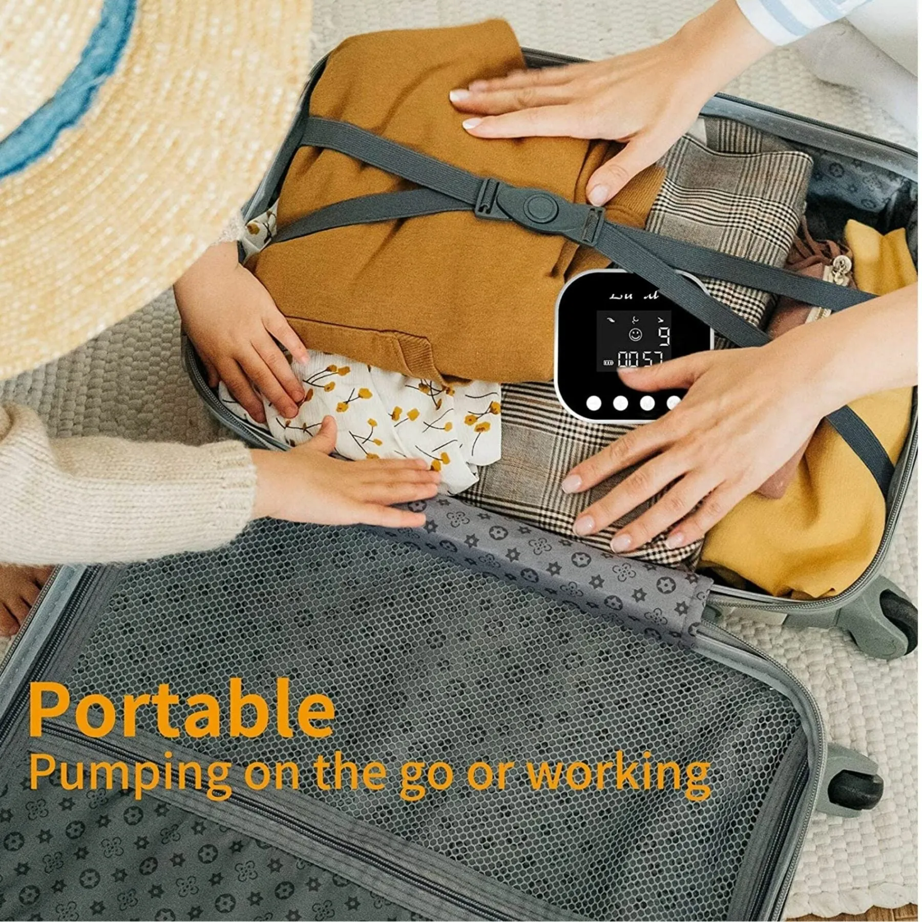 Electric BreastPump Rechargeable & Portable with Breastmilk Storage Bags