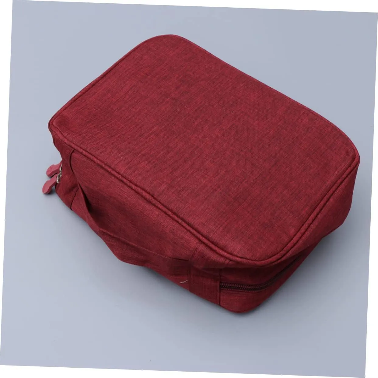 Electronics Organizer Travel Case Cable Carrying Bag Small Electronics Box Bag for Smartphone Tablet Powerbank Wine Red