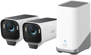 eufy Security eufyCam S3 Pro 2-Cam Kit, Solar Camera Outdoor Wireless, MaxColor Night Vision, 4K Security Camera with Solar Panel, Face Recognition AI, Local Storage, No Monthly Fee (Renewed)