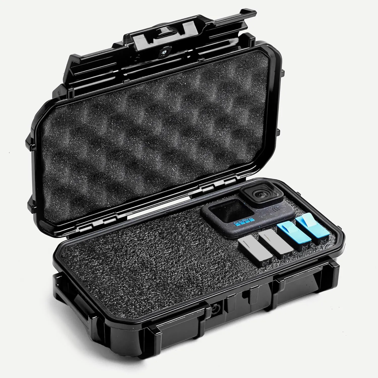 Evergreen ToughBox Tech Organizer  For Camera, Cables, Hard Drives, Compatible with GoPro etc. (Medium, PROFoam, Black)