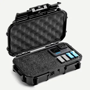Evergreen ToughBox Tech Organizer  For Camera, Cables, Hard Drives, Compatible with GoPro etc. (Medium, PROFoam, Black)