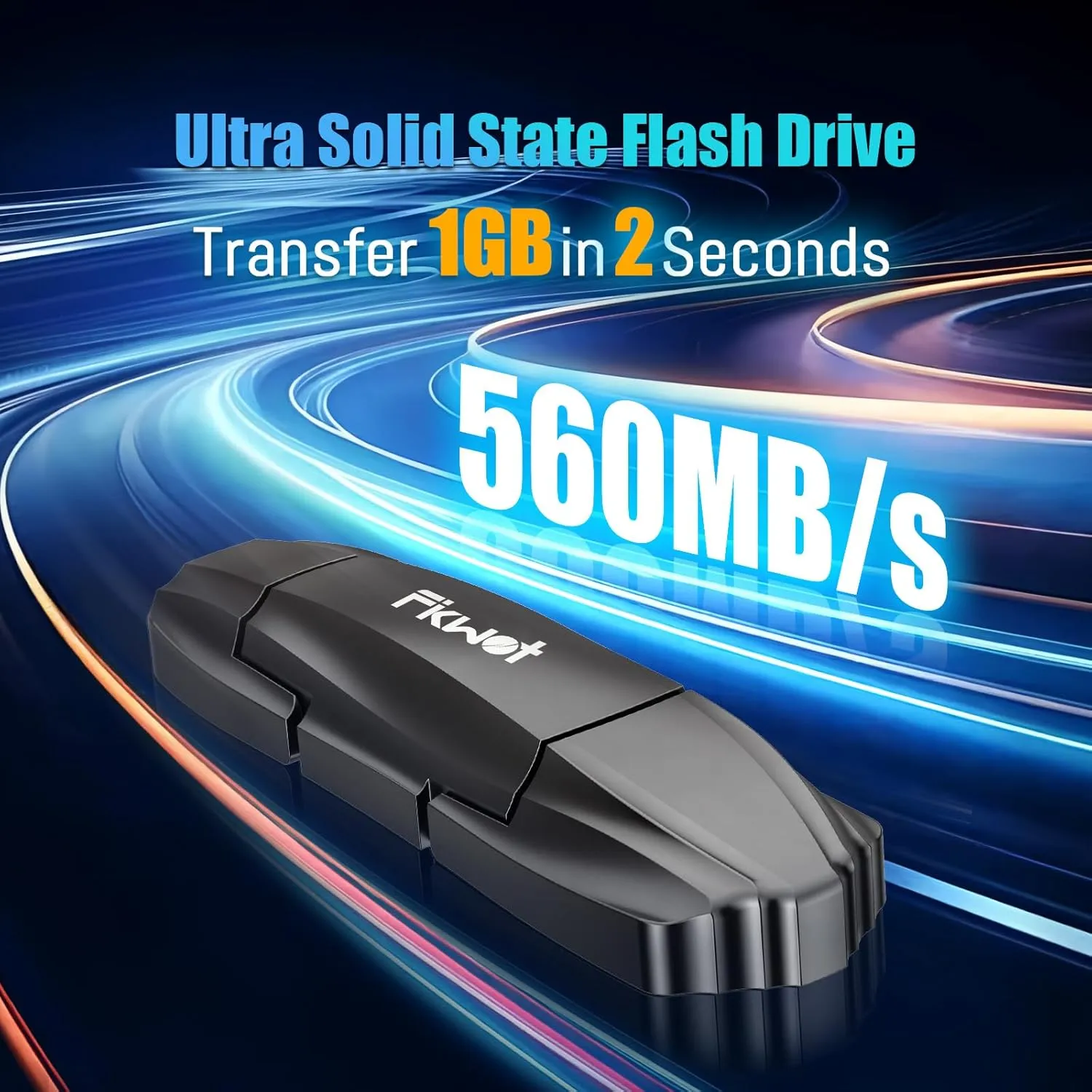 External SSD USB Flash Drive 1TB, Up to 550MB/s 2-in-1 Type C  USB A USB3.2 Gen2 Solid State Thumb Drive SSD Stick for iPhone 15/16/Android/Windows/Mac/PC/Laptops