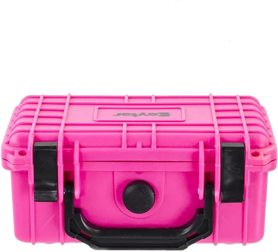 Eylar Protective Hard Case Water & Shock Proof w/Foam TSA Approved 8.12 inch 6.56 inch 3.56 inch (Pink)