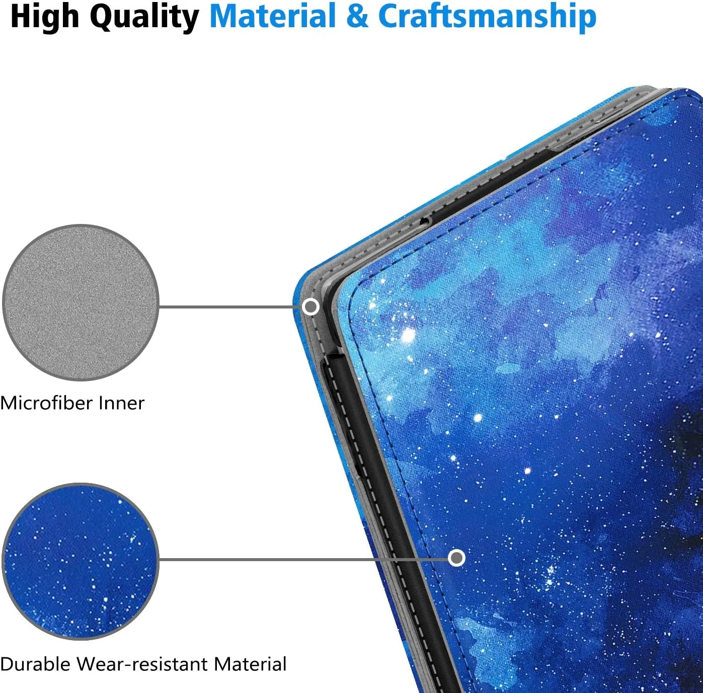 Fintie Flip Case for 7" Kindle Oasis (10th/9th Generation, 2019/2017 Release) - Multi Angle Hands Free Viewing Stand Cover with Auto Sleep Wake, Starry Sky