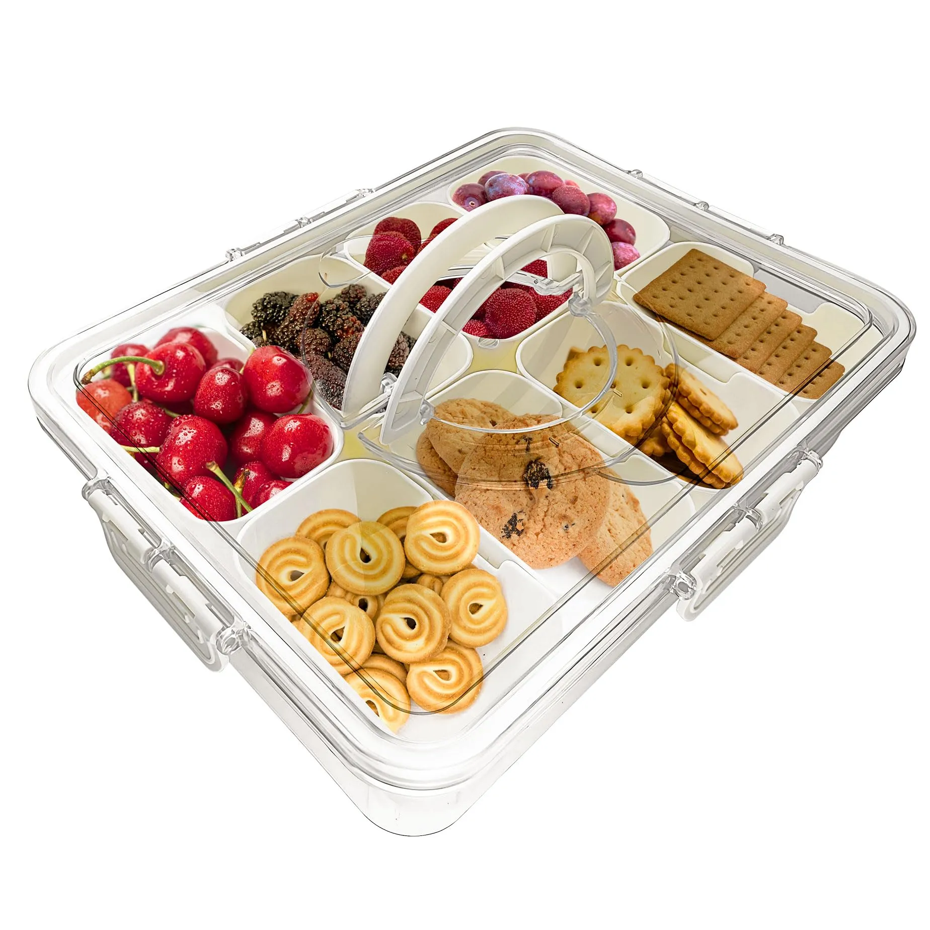 Fresh Food Storage Containers, 3 Pack Large Capacity Produce Saver Box with Drain Baskets & Lid for Vegetable and Fruit - BPA Free Stackable Refrigerator Organizer for Kitchen (0.8L 1.7L 3.15L)