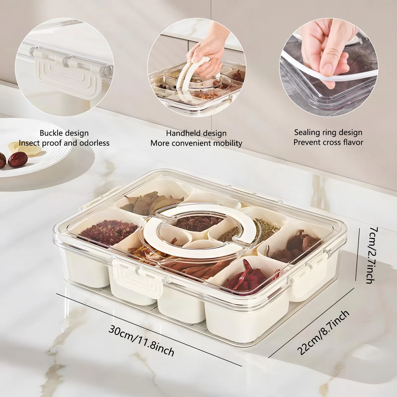 Fresh Food Storage Containers, 3 Pack Large Capacity Produce Saver Box with Drain Baskets & Lid for Vegetable and Fruit - BPA Free Stackable Refrigerator Organizer for Kitchen (0.8L 1.7L 3.15L)