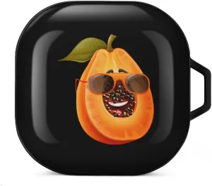 Fruit Papaya Glasses Papaya Earbud Case PC Hard Shockproof Headphone Case Earphone Case Compatible with Samsung Galaxy Buds Live Black-Style