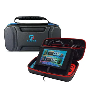 GAME'NIR Hard Carrying Case Compatible with Nintendo Switch, Sturdy Durable and Strong, Big Travel Case, 20 Games Cartridges, Protective Hard Shell Pouch for Switch Console Accessories, RED