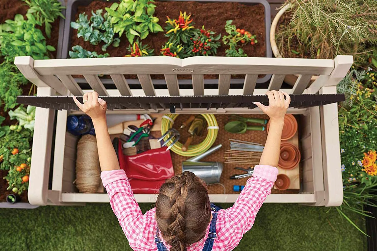 Garden Outdoor Storage Bench Box