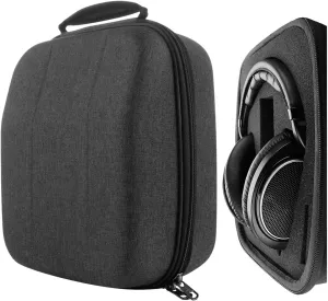 Geekria Shield Case for Large-Sized Over-Ear Headphones, Compatible with Sennheiser HD660s 2, HD599, Replacement Protective Hard Shell Travel Carrying Bag with Cable Storage (Dark Grey)