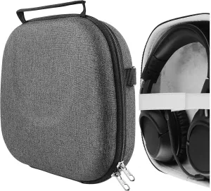 Geekria Shield Headphones Case Compatible with HyperX Cloud Stinger S, Cloud Stinger PS4, Cloud Flight Gaming Case, Replacement Hard Shell Travel Carrying Bag with Cable Storage (Dark Grey)