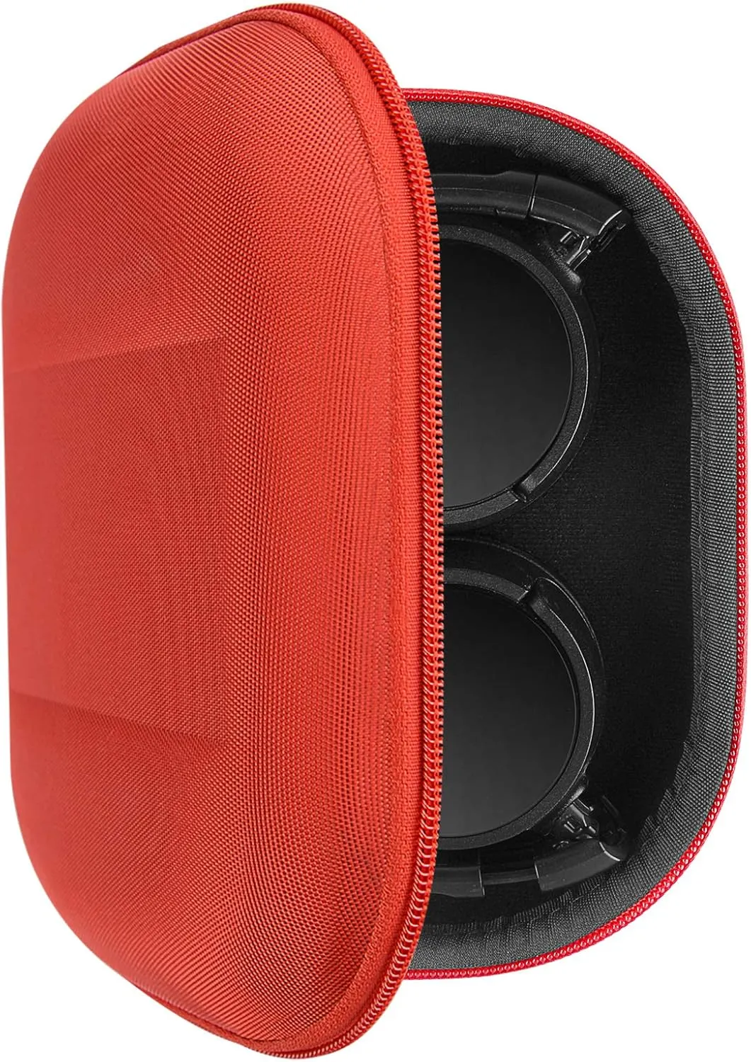 Geekria Shield Headphones Case Compatible with Sony MDR-ZX300, MDR-ZX310, MDR-XB200, MDR-ZX100, MDR-ZX110 Case, Replacement Hard Shell Travel Carrying Bag with Cable Storage (Red)
