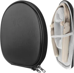 Geekria Shield Headphones Case for Neckband, Replacement Hard Shell Travel Carrying Bag with Cable Storage, Compatible with Sony Sony WI-C400, LG ToneUltra, Sennheiser PX685I Headphones (Black)