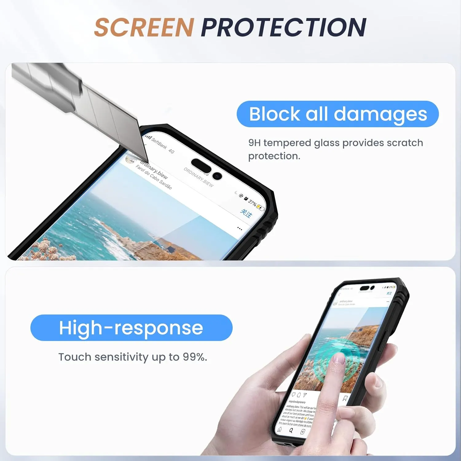 Goton for iPhone 14 Pro Max Case with Screen Protector - Slide Camera Cover Phone Case with Ring Stand, Heavy Duty Military Grade Shockproof Rugged Cover for iPhone 14 Pro Max Accessories Alpine Green
