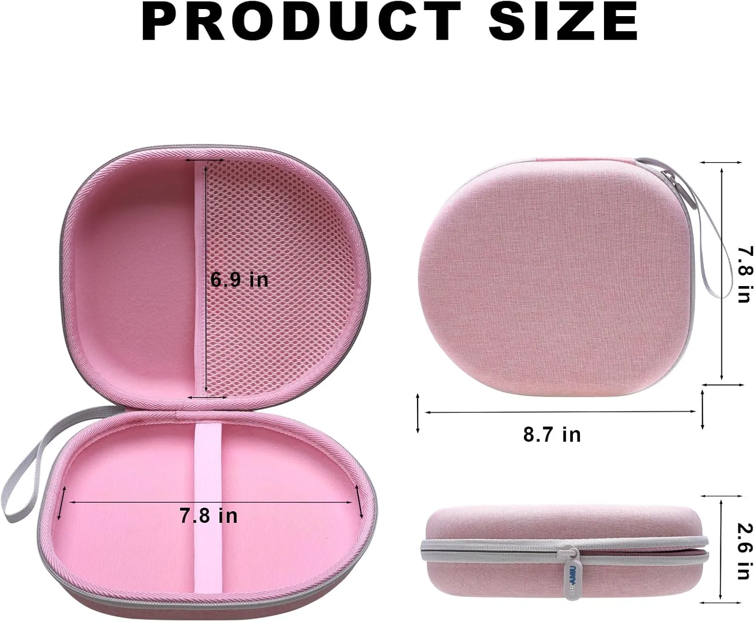 Hard Case Compatible with Sony WH-CH720N, WH-CH520, WH-1000XM4, WH-1000XM5, ULT WEAR Noise Canceling Headphones, Pink Travel Storage Bag