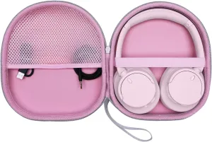 Hard Case Compatible with Sony WH-CH720N, WH-CH520, WH-1000XM4, WH-1000XM5, ULT WEAR Noise Canceling Headphones, Pink Travel Storage Bag